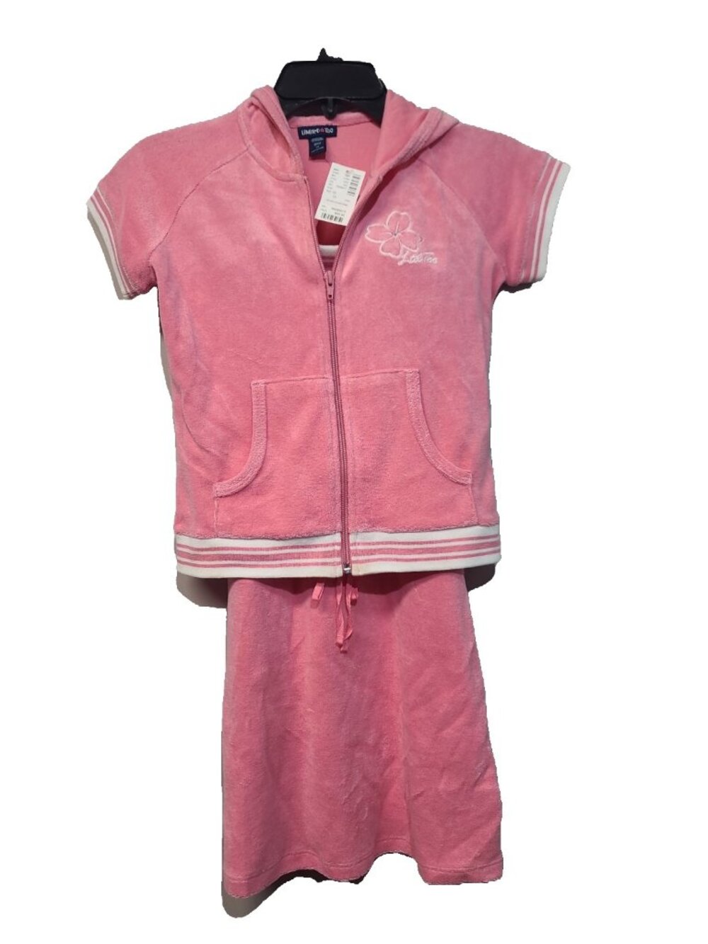 Limited Too Terry Cloth Dress Size 10 Pink Striped NWT Y2K
